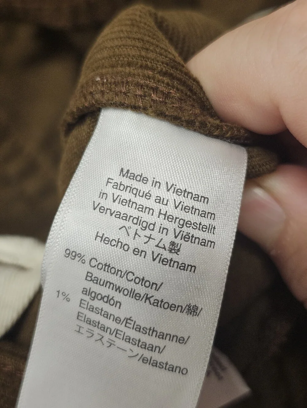 J.Crew 770 Straight Corduroy Pants Men's Size 34x34 Brown Corduroy Trousers